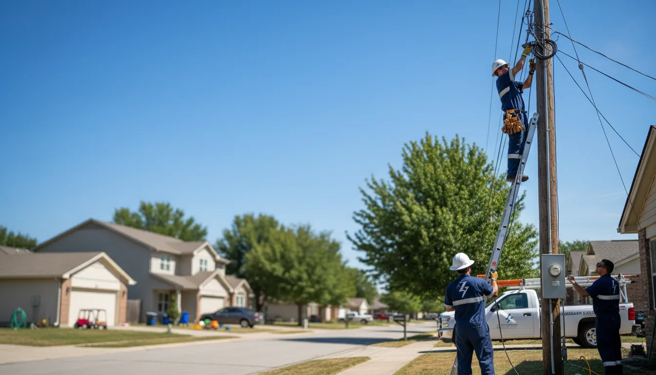 Residential electrician providing installation services in Lavonia, GA